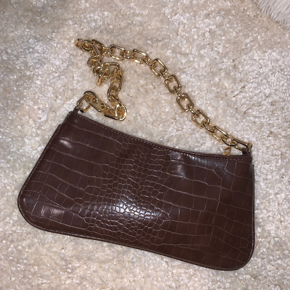 Zara Chain Purse Brown